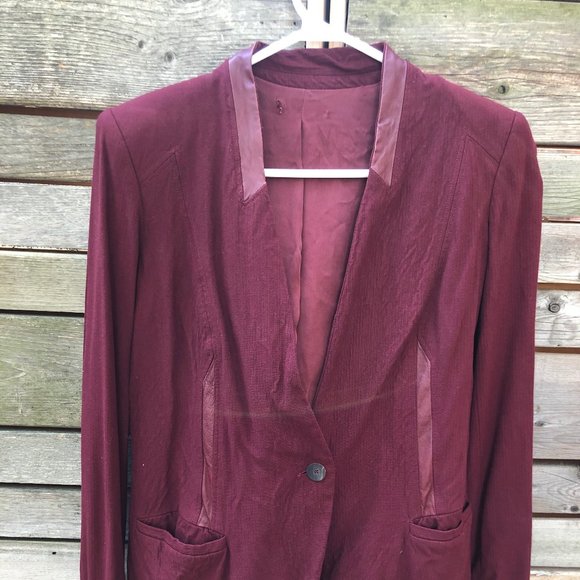 Helmut Lang Red Pixel Blazer Suit Jacket sz 4 - Picture 2 of 12